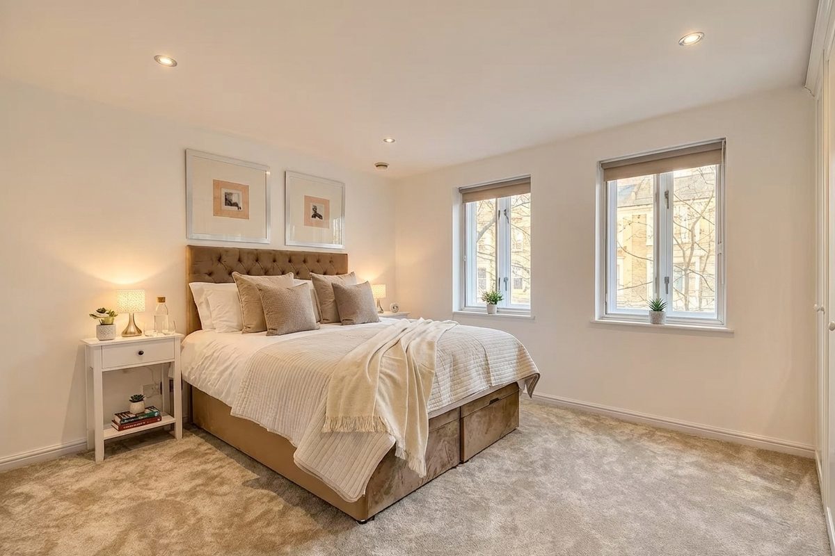 Airbnb bedroom photo: after Elevance AI